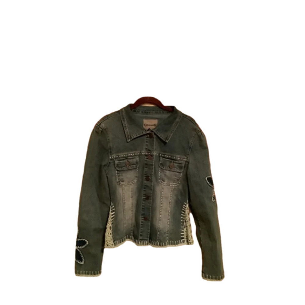 CREST~VINTAGE~BOHO~JEAN JACKET~S~